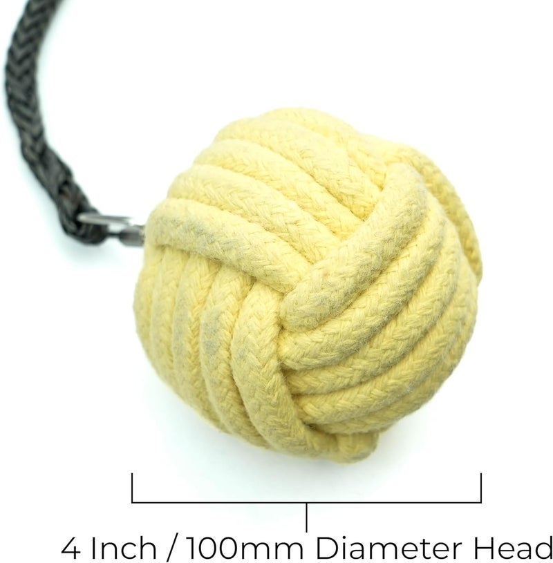 SPINTECH Fire Rope Dart - 4 Inch Monkey Fist Weave - 10 Foot Technora Roap Lead/Leash - Martial Arts, Meteor Hammer, Flow, Spinning, Circus, Dance Prop – for Festivals & Performances - Image 2